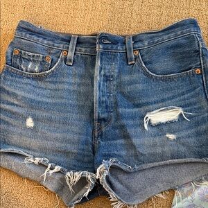 Levi's 501 original high rise shorts in drive me crazy